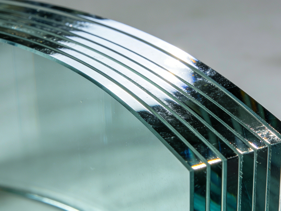 커튼월용 곡면 유리