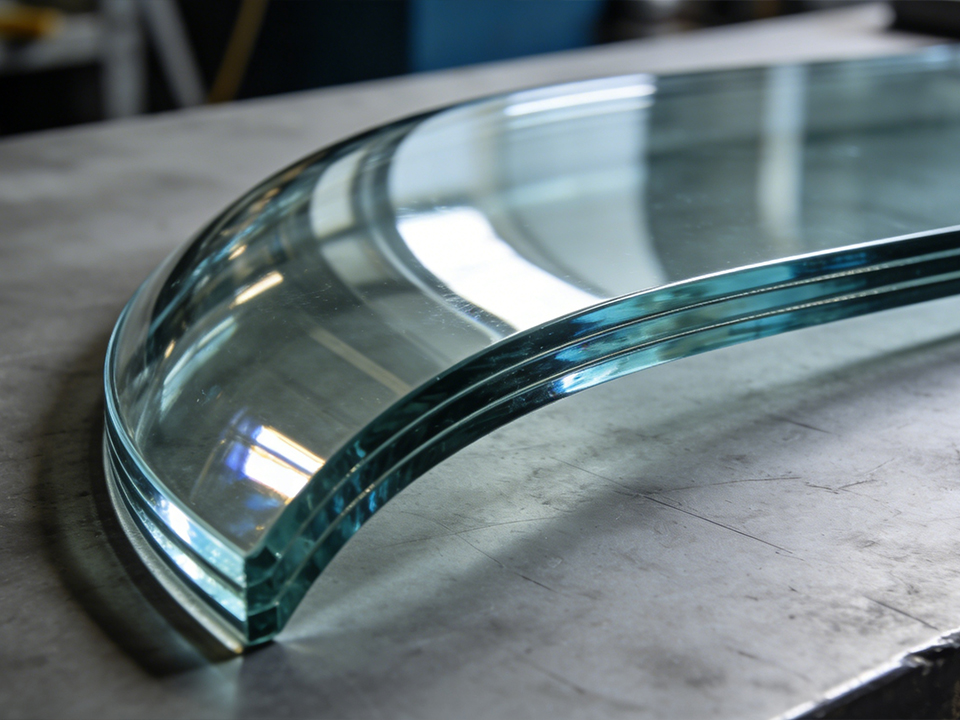 커튼월용 곡면 유리