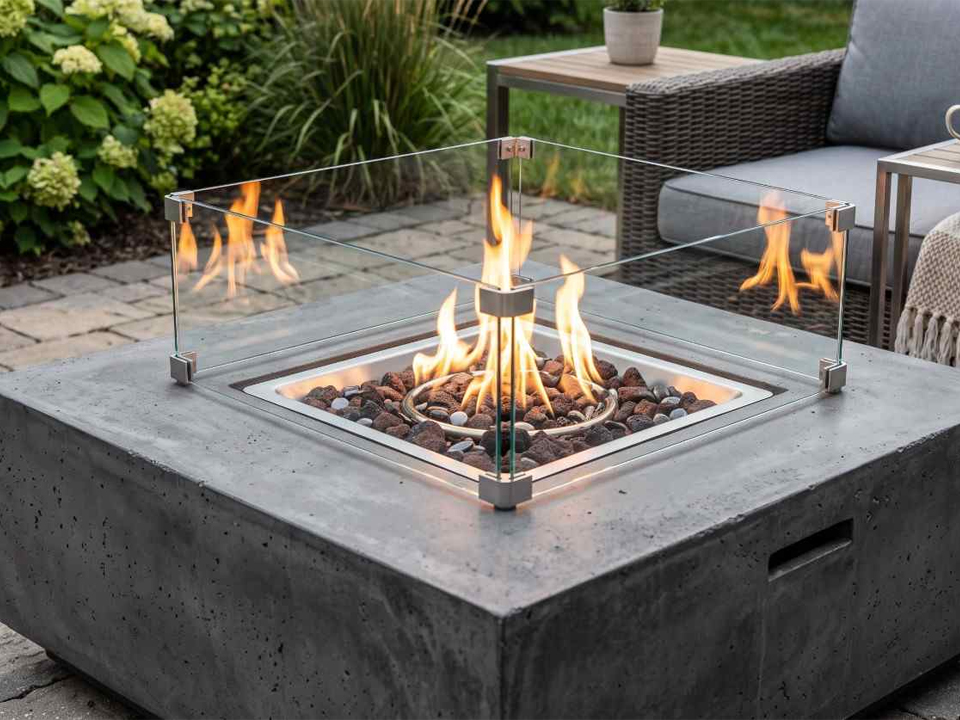 Custom Fire Pit Wind Guard